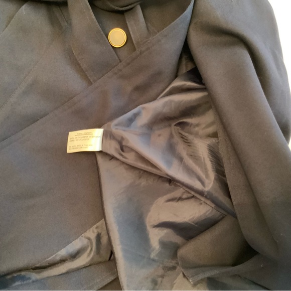 Vintage J. Gallery Womens Belted Trench Coat Navy Blue Size 8 - Picture 12 of 12